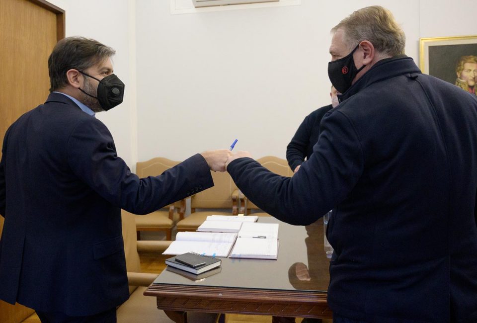 Ricardo Lissalde - Presidente director de AUBASA junto a Carlos Bianco