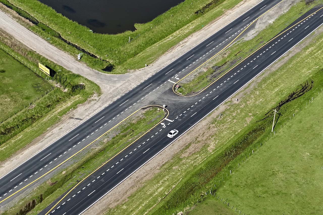 AUBASA - Finalizaron las obras de mejora y repavimentación en la Ruta Provincial 63